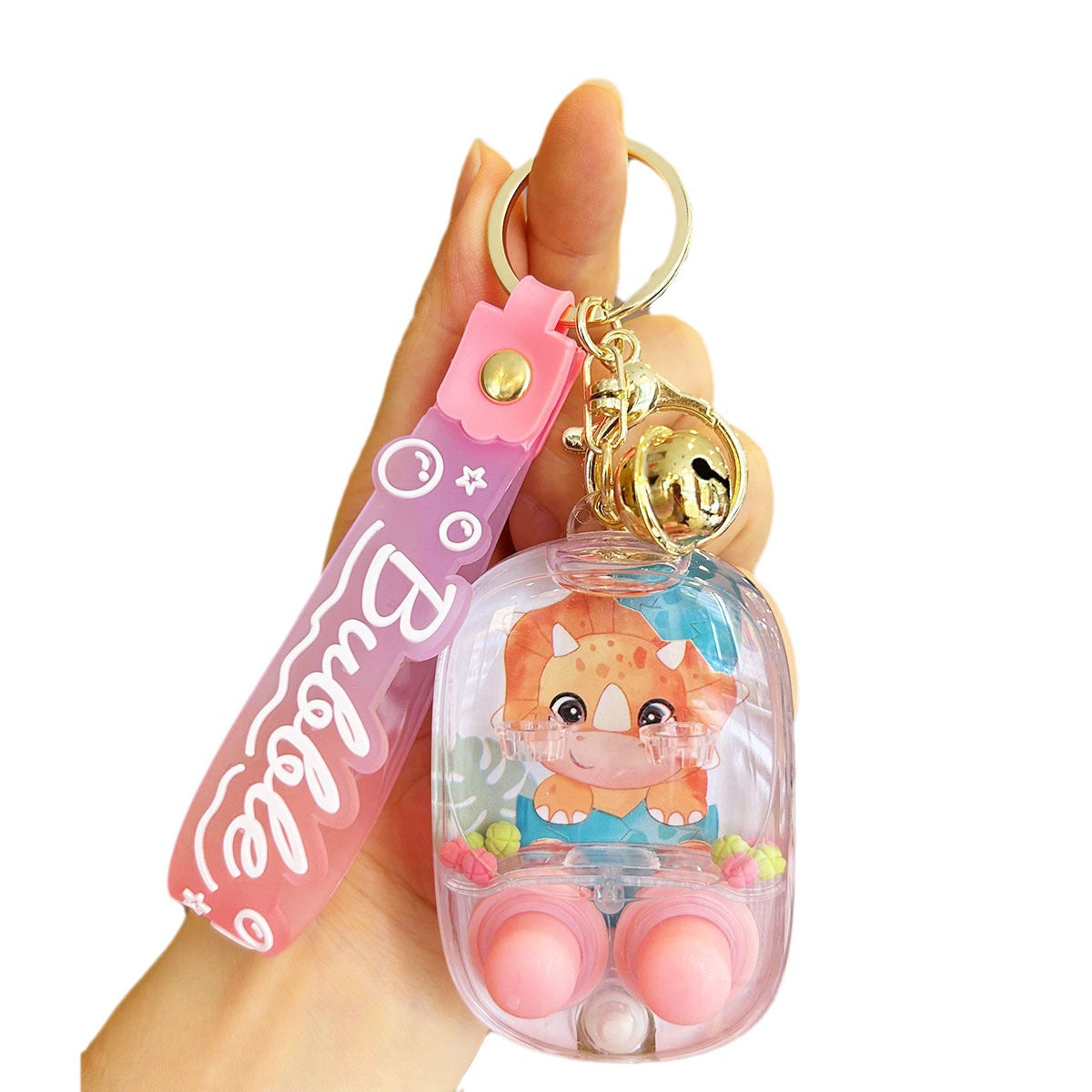 Wholesale Soft Rubber Cartoon Educational Toys Ring Game Machine Keychain